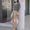 Women's Spring-Summer 2026 High-Waisted Cotton A-Line Shorts
