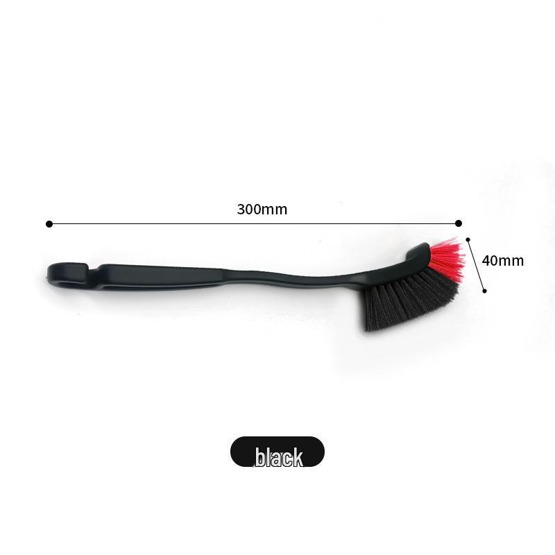 Car Wheel & Tire Cleaning Brush with Hard & Soft Bristles for Crevice Stain Removal