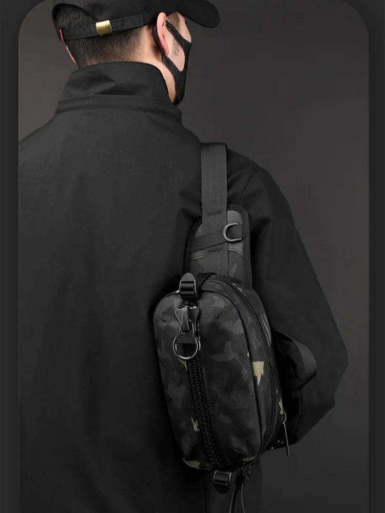 Outdoor Multi-Purpose Men's Waist Bag Korean Fashion Casual Chest Pack Crossbody Shoulder Bag for Travel Hiking Daily