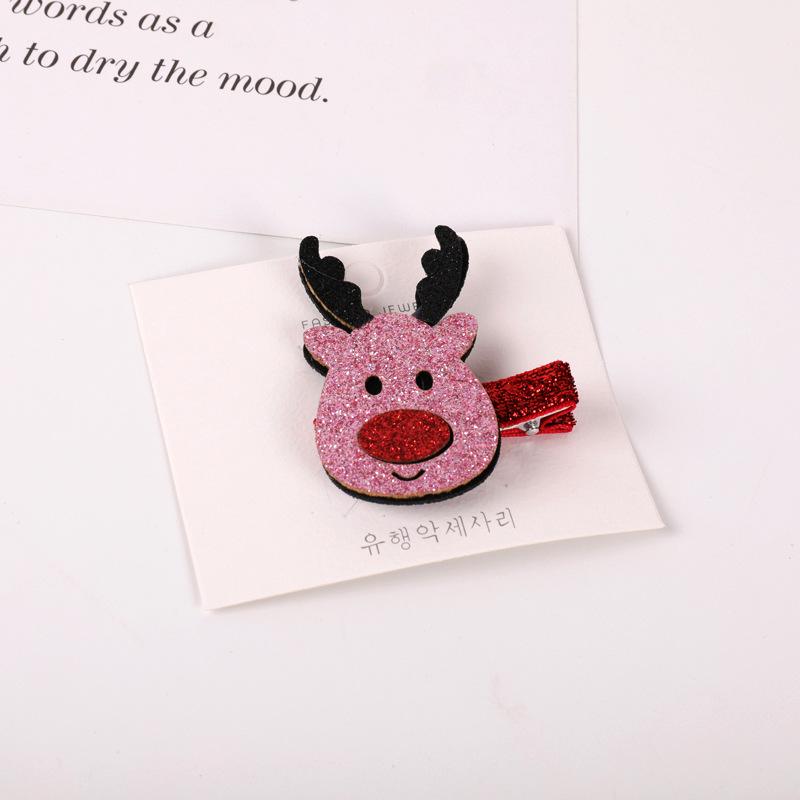 Christmas Baby Hair Clips: Cute Santa Cartoon Set