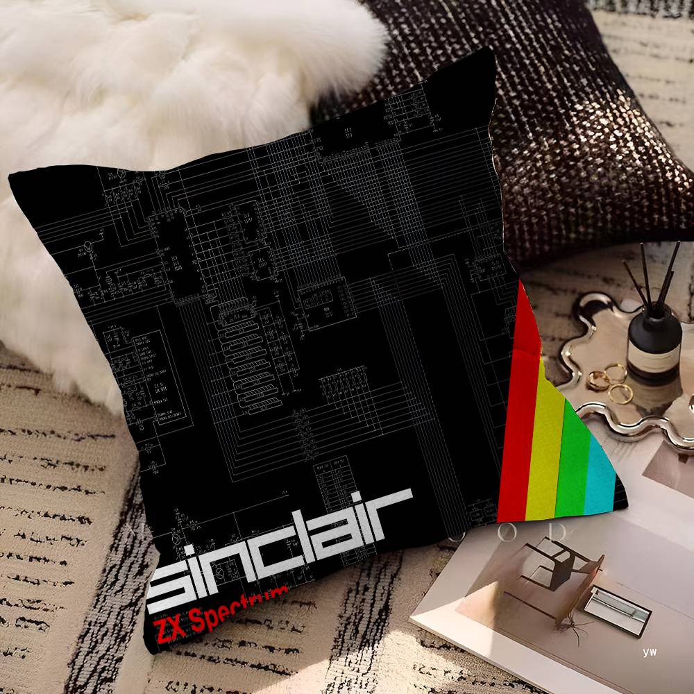 

Retro Sinclair Zx Spectrum Cartoon Pillow Cover For Bedroom Room And Living Room Sofa Decorative Cushion Cover 30x30 cm