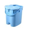 Deep Footbath Bucket with Lid, Steam Basin, Foot Bath Basin, Foot Massage Basin, Heated Barrel, Pedicure, Detox, Massage, Rollers, Thick Portable Foot