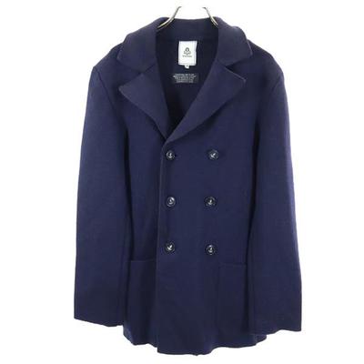 Mando Made In Japan Wool Knit Jacket 38 Navy Men's Used