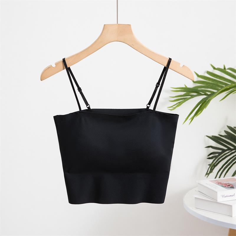 

Бесшовный топ-труба Ice Silk на одно плечо - легкий спортивный стиль для лета Large