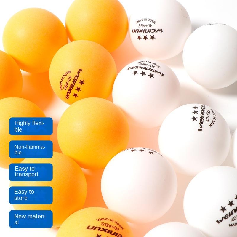 5-Pack ABS Table Tennis Balls 3-Star Professional Training Balls High Bounce Durable New Material White 40mm