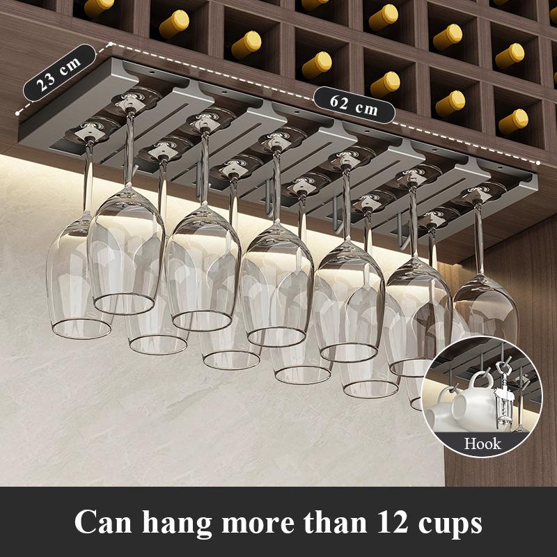 Stainless Steel Inverted Hanging Wine Glass Storage Rack