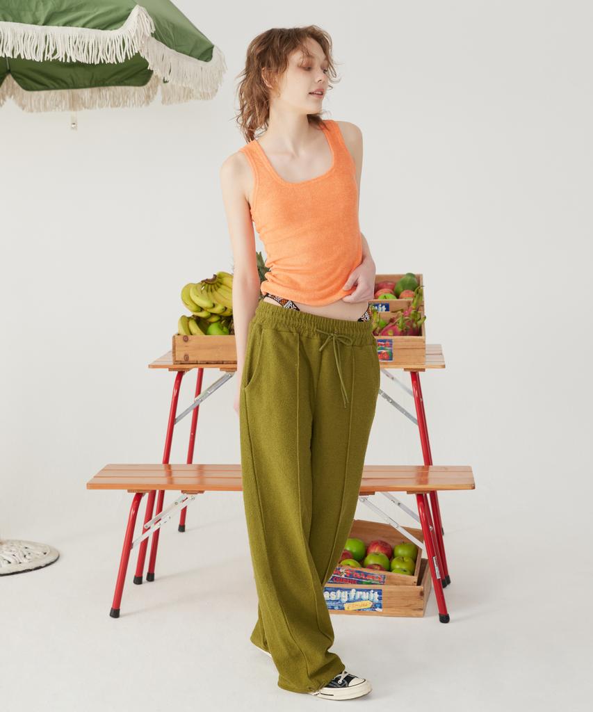 Kkuape Terry 2-Way Jogger Pants_Olive