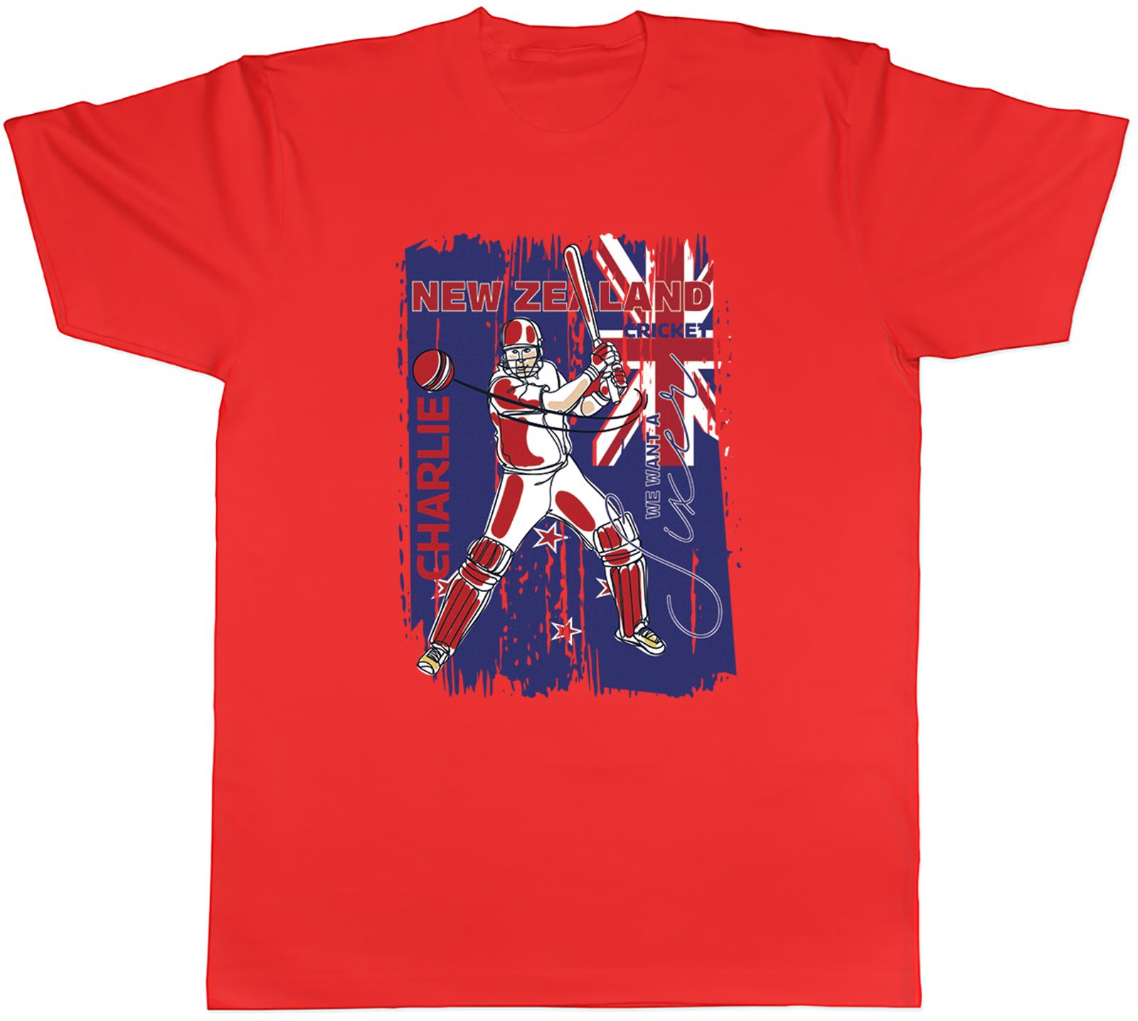 Personalised New Zealand Cricket Fan Unisexs TShirt BatsUnisex Hitting Six Runs Tee S