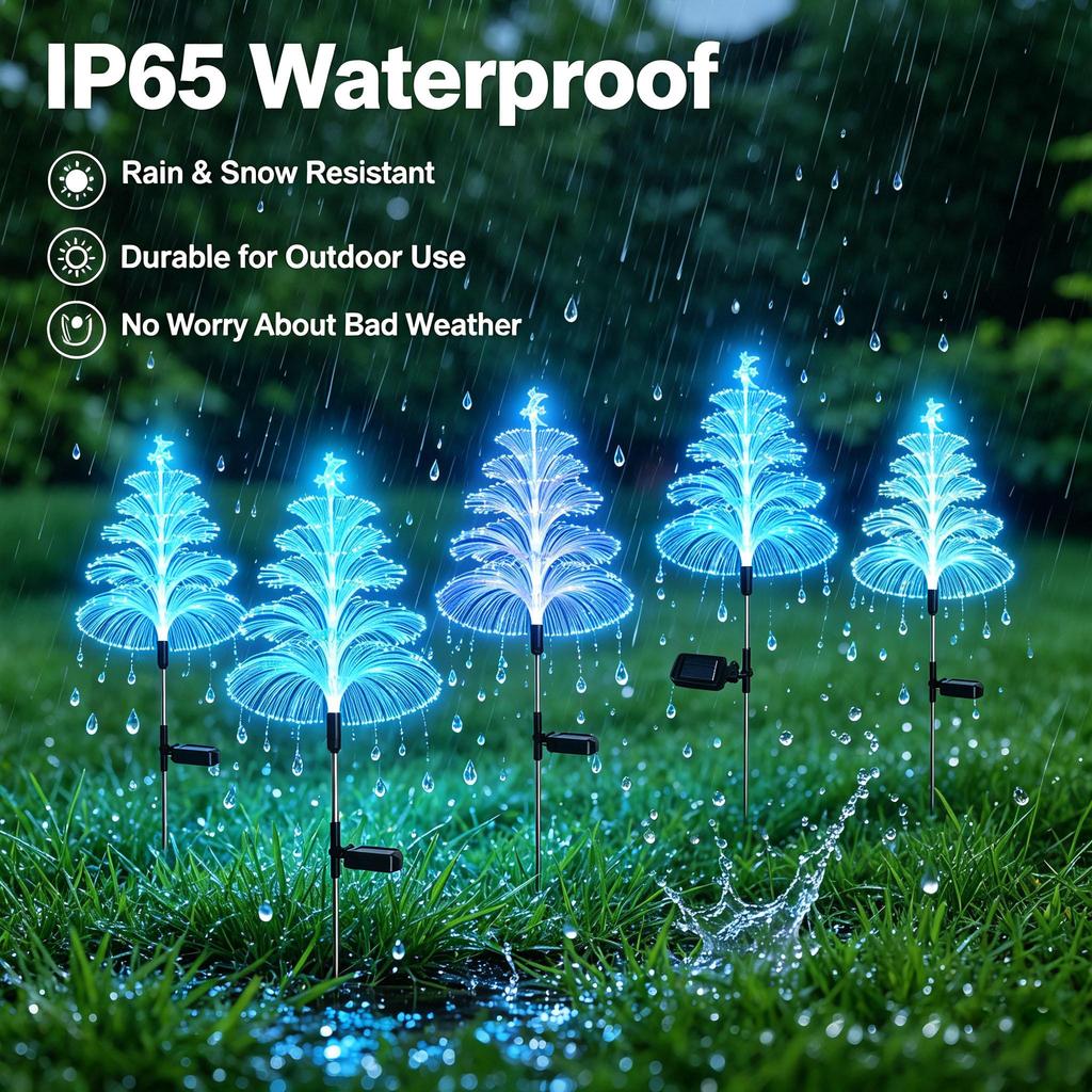Luce solare da prato a 7 colori Luci per albero di Natale a 5 strati Luci LED per cortile Luci decorative stradali impermeabili