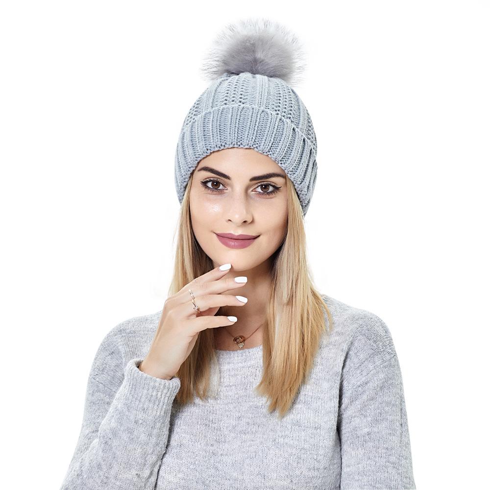 Women's Fashion Protection Hair Silky Stretch Color T-knit Hat Loose Warm Woolen Hat