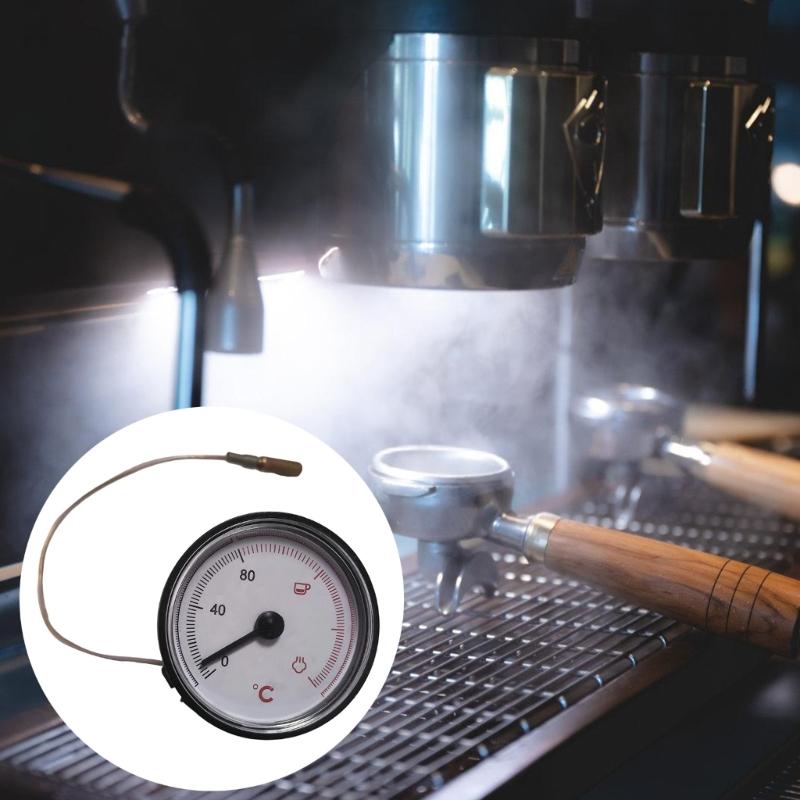 Stainless Steel 0-180℃ Gauge for Coffee Machine with Coil Temperature Gauge for Espresso Coffee Machine Temperature Gauge