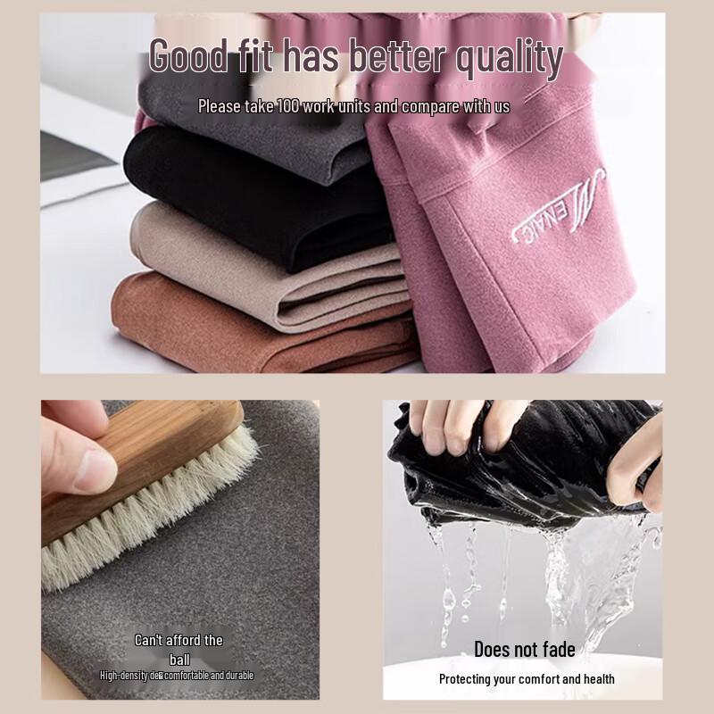 Langsha Women's De-Velvet High-Waist Thermal Leggings