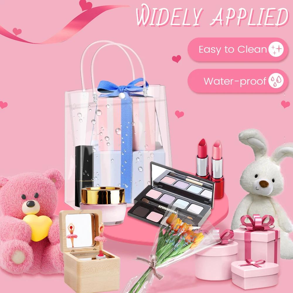 20 buc pungi transparente pentru cadouri, ambalaj cadou pentru sărbători și zile de naștere, aniversări, pungi pentru cadouri de Ziua Îndrăgostiților, nunți