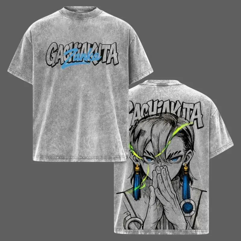 

Hot Anime Gachiakuta Wonger Jabber Graphic Tee Men Loose Clothing Washed Cotton Tshirt Casual T-shirt Harajuku Vintage T Shirt XXL