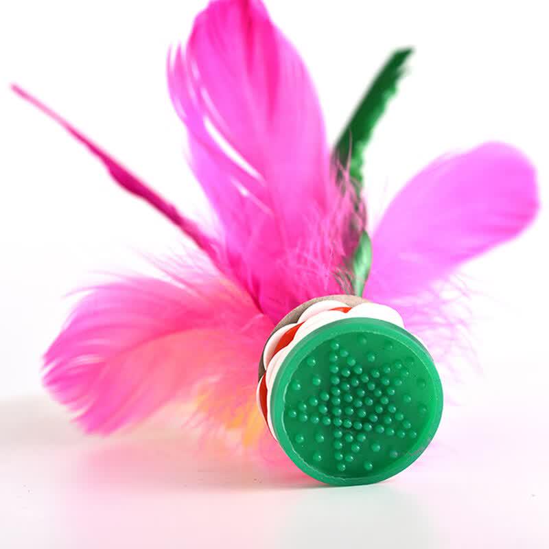 Volant de badminton coloré en plumes d'oie pour enfants