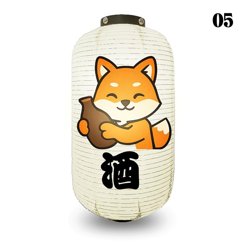 NEW Japanese Lantern Waterproof Cartoon Printing Hanging Lantern Ramen Sashimi Sushi Restaurant Decor Outdoor Festival Lantern 20x35cm
