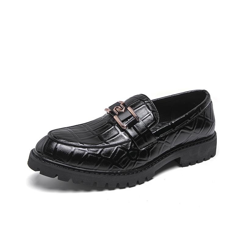 Men s Plus Size Leather Slip-on Loafers - Thick-Soled Casual  Formal Shoes 47 чёрный