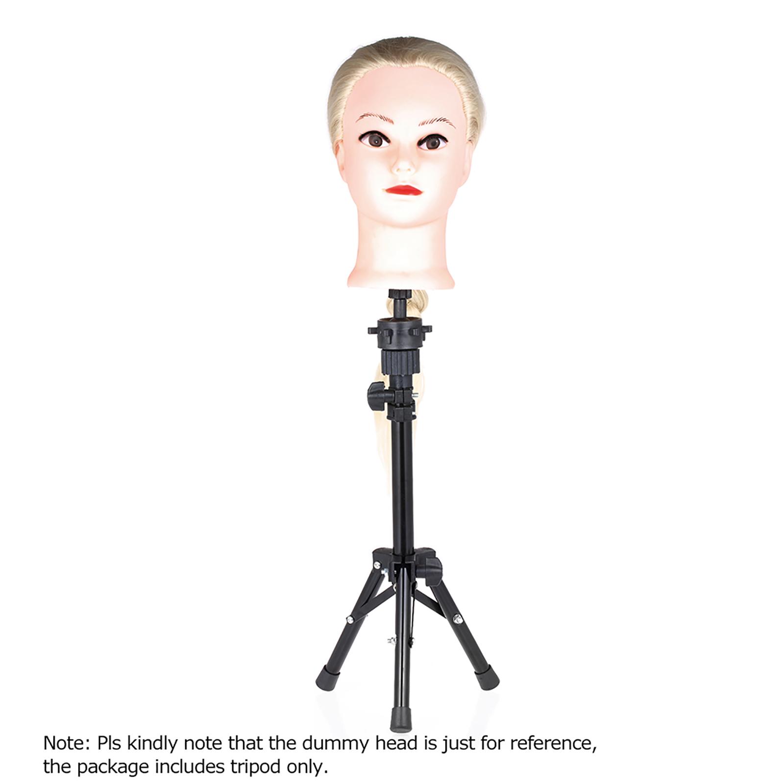 

Bestauty Mini Adjustable Hairdressing Tripod False Head Holder Hairdresser Training Head False Head Table Stand Hair чёрный