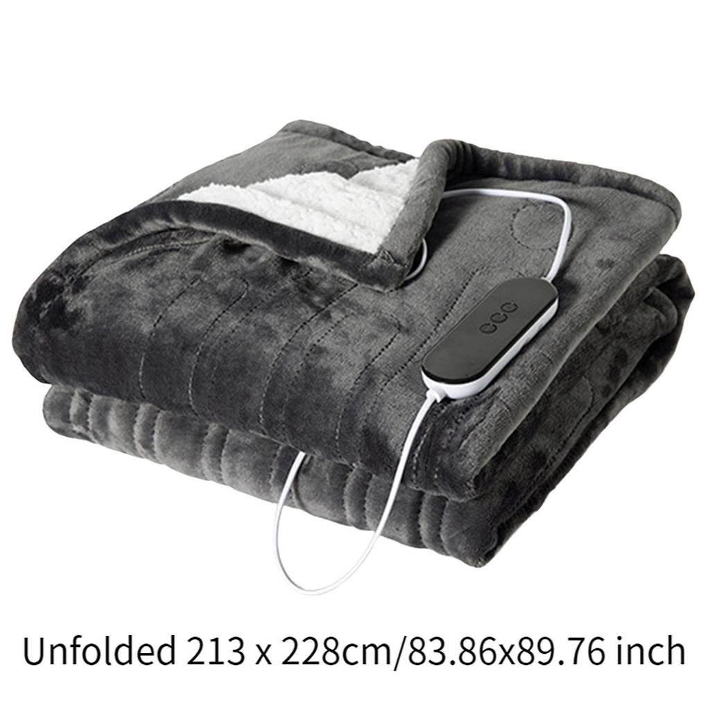 Electric Throw Blanket 9 Levels Intelligent Timing Soft Heated Cape Flannel Heated Blanket for Home Travel Couch Bedroom Office