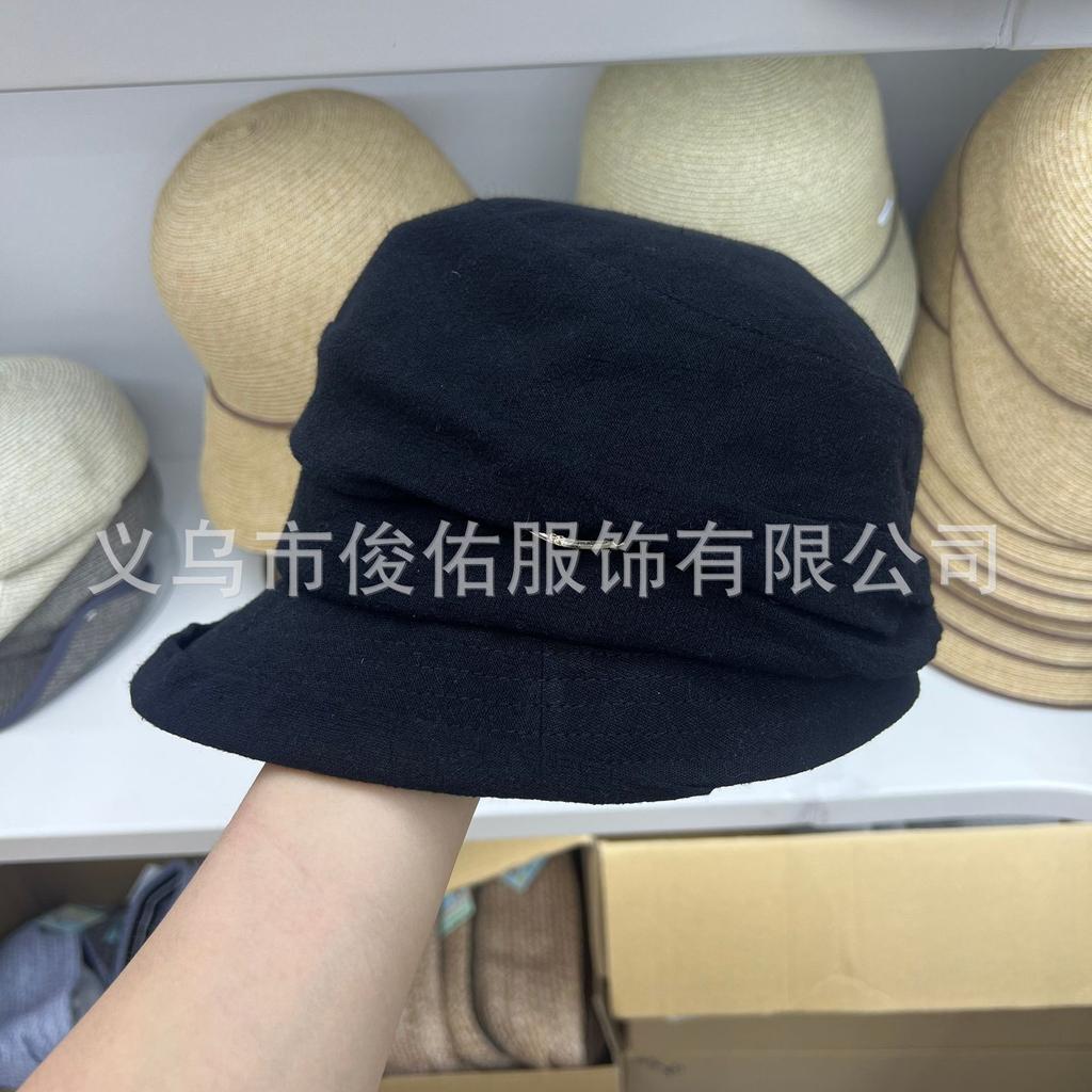 Lazy Wind Breathable Cotton and Linen Bucket Hat Women Spring and Summer Light and Breathable Shopping Leisure Sunscreen Visor