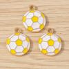 Packung mit 30 Mini-Fußball-Schlüsselanhängern Legierung Emaille Anhänger Für Sportfans DIY Schmuck Bastelprojekte Kompakte Größe Fußball Zubehör
