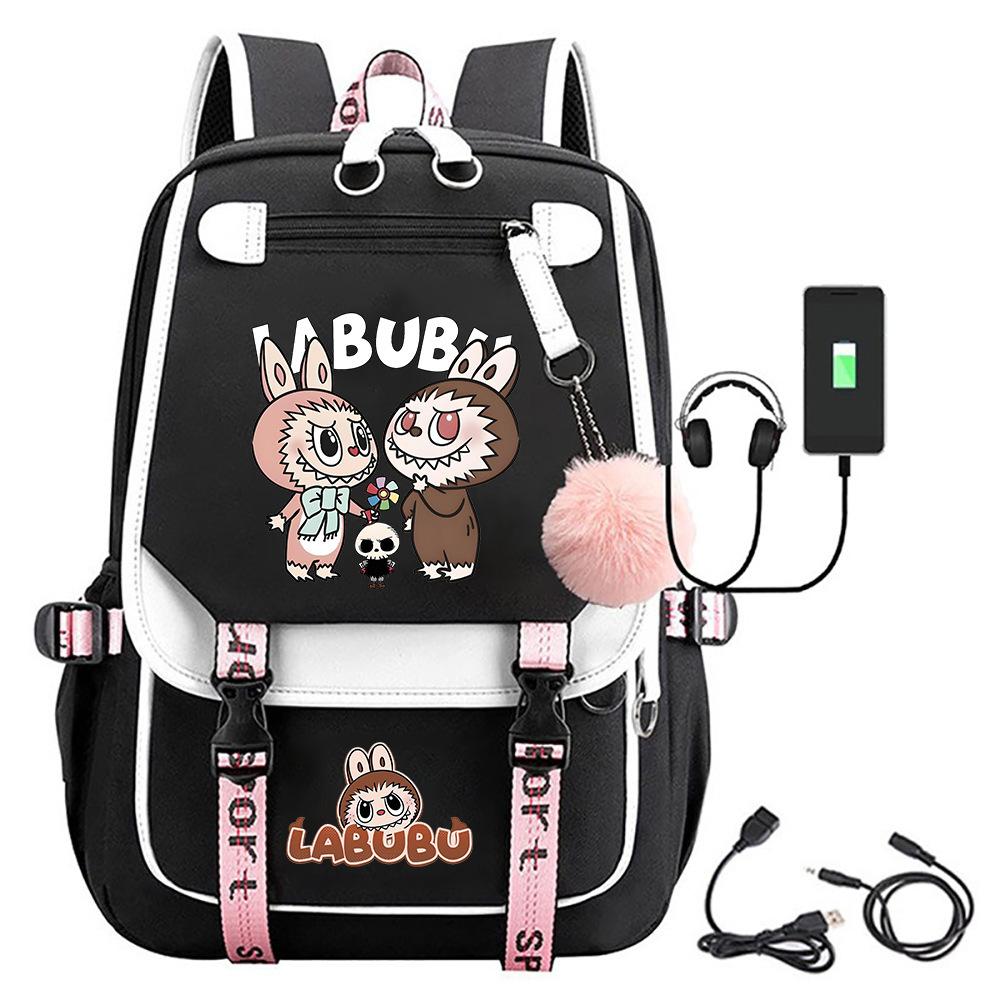 2025 New Schoolbag Junior High School High School Student USB Multi-function Large Capacity Student Schoolbag