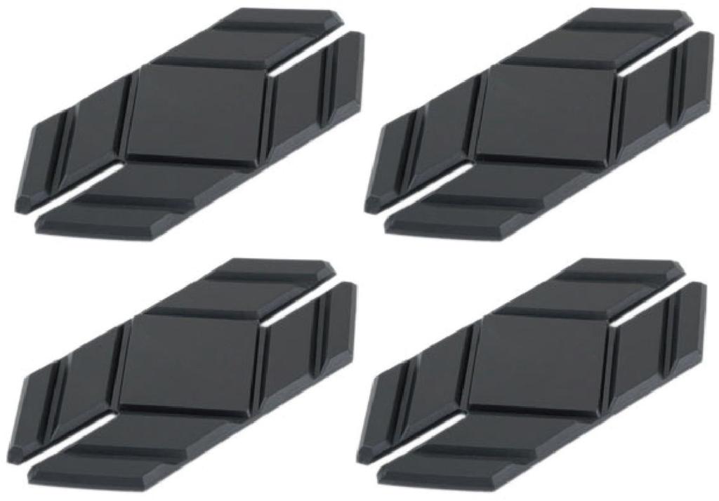 TANAX Motofizz Motorcycle Tank Bag Mounting Mag Pack of 4 Base, Black, (MF-4788)