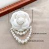 Luxury Brooches for Woman Scarves Buckle Pin Cloth Art Fabric Flower Pearl Brooch Fashion Clothing Jewelry Accessories