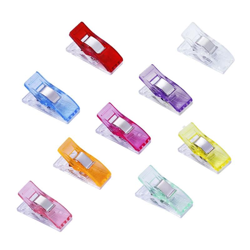 25PCS Sewing Clips Plastic Clamps Quilting Crafting Crocheting Knitting Safety Clips Assorted Colors Binding Clips Paper