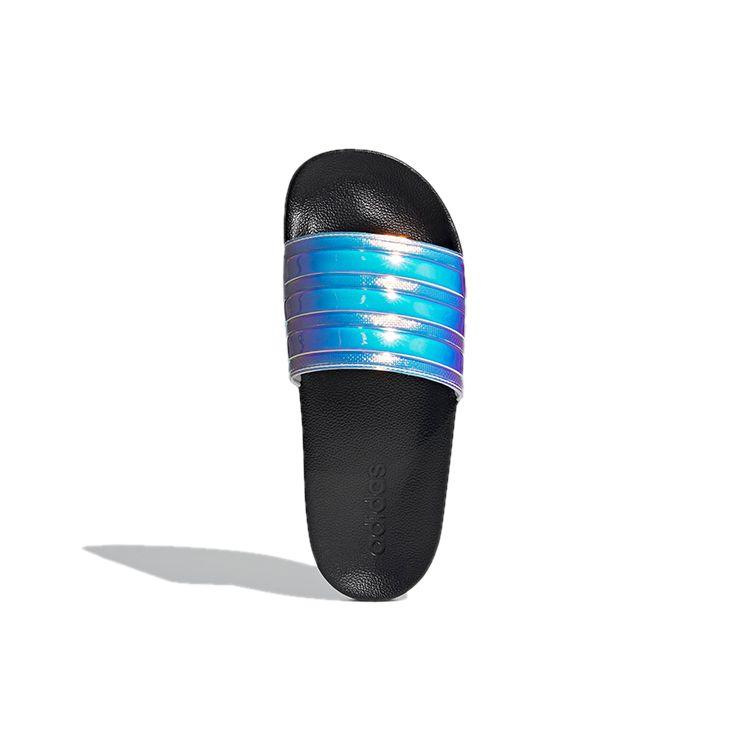Adidas Adilette Dusch-Slides Bequeme Mode Gummi-Sohle Rutschfeste Pantoletten Damen-Pantoletten Schwarz Blau Lila FY8178