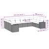 Vidaxl 10-Cz. Garden Lounge Set, Cushions Black Rattan Pe