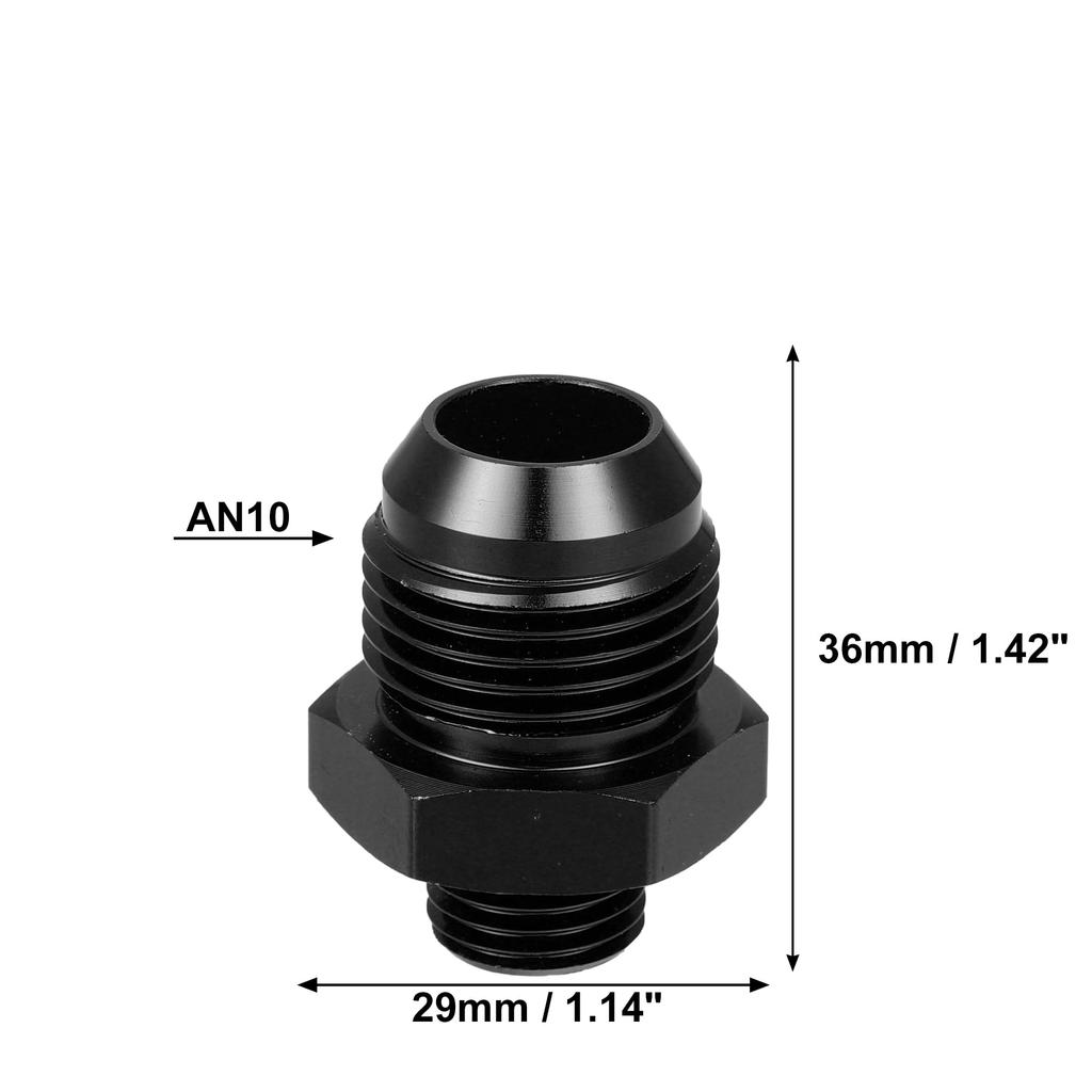 X AUTOHAUX Hose End Fitting Cooler Adapter Fitting Aluminum Alloy Car 10N Male