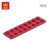 Non-Toxic 44Pcs/Lot 3034 2X8 Foundation Board Building Blocks Moc Basic Components Part Compatible With Bricks Children Toy Gift Box