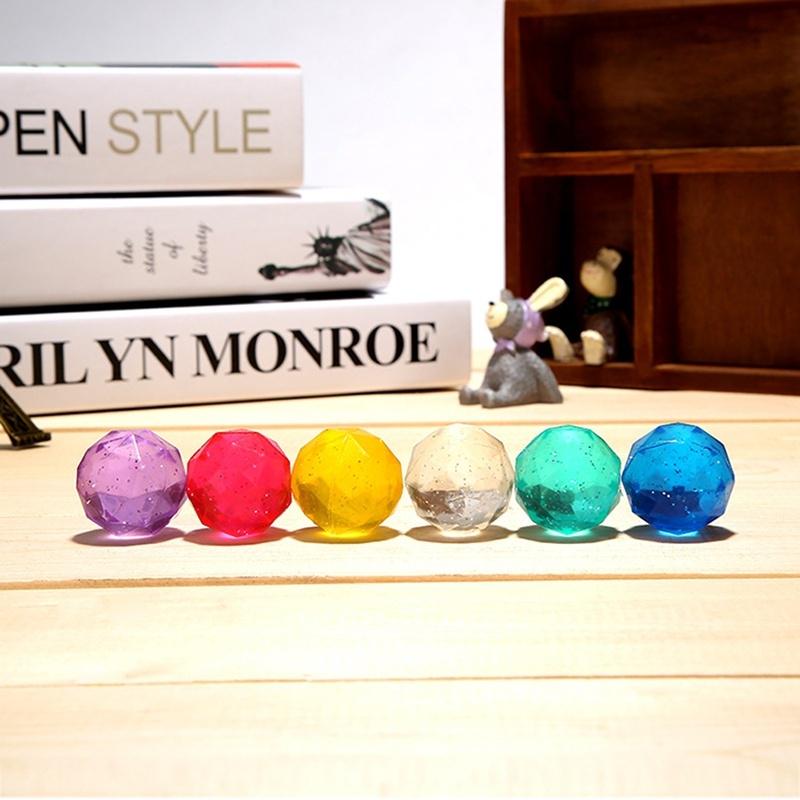 3Pcs 32 Diamond Irregular Bouncy Balls Assorted Colors Spider Man High Bounc