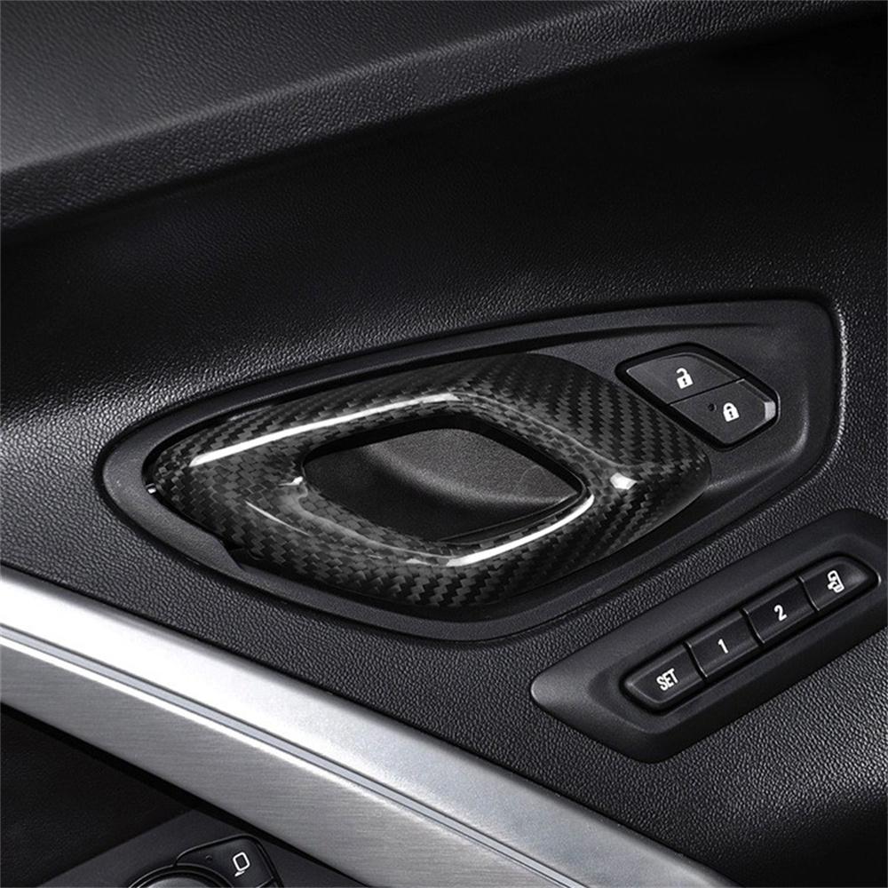 For Chevy Camaro 2016-2023 Real Hard Carbon Fiber Door Handle Panel Cover Black