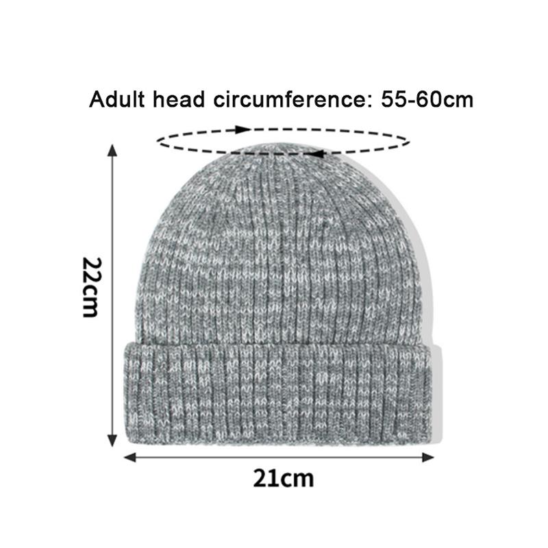 Winter Silk Satin Lined Beanie Hats Women Men Unisex Thick Chunky Cap Striped Warm Soft High Quality Cashmere Knitted Beanie Hat