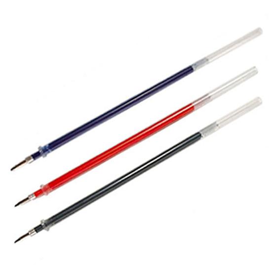 Recharges de stylos à encre transparente, excellente écriture fluide, 3 couleurs, papeterie pour étudiants, fournitures de bureau