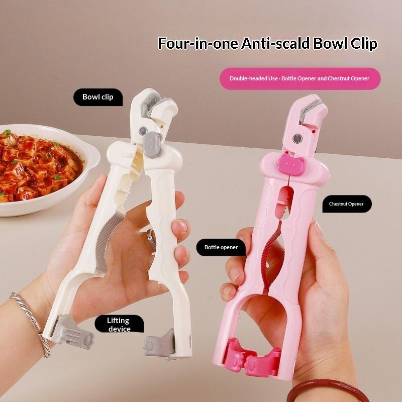 Multi-Purpose Anti Scalding Clip Plastic Handle Heat-Resistant Anti-hot Bowl Plate Clips Non-Slip Creative Dish Lifter Clamp