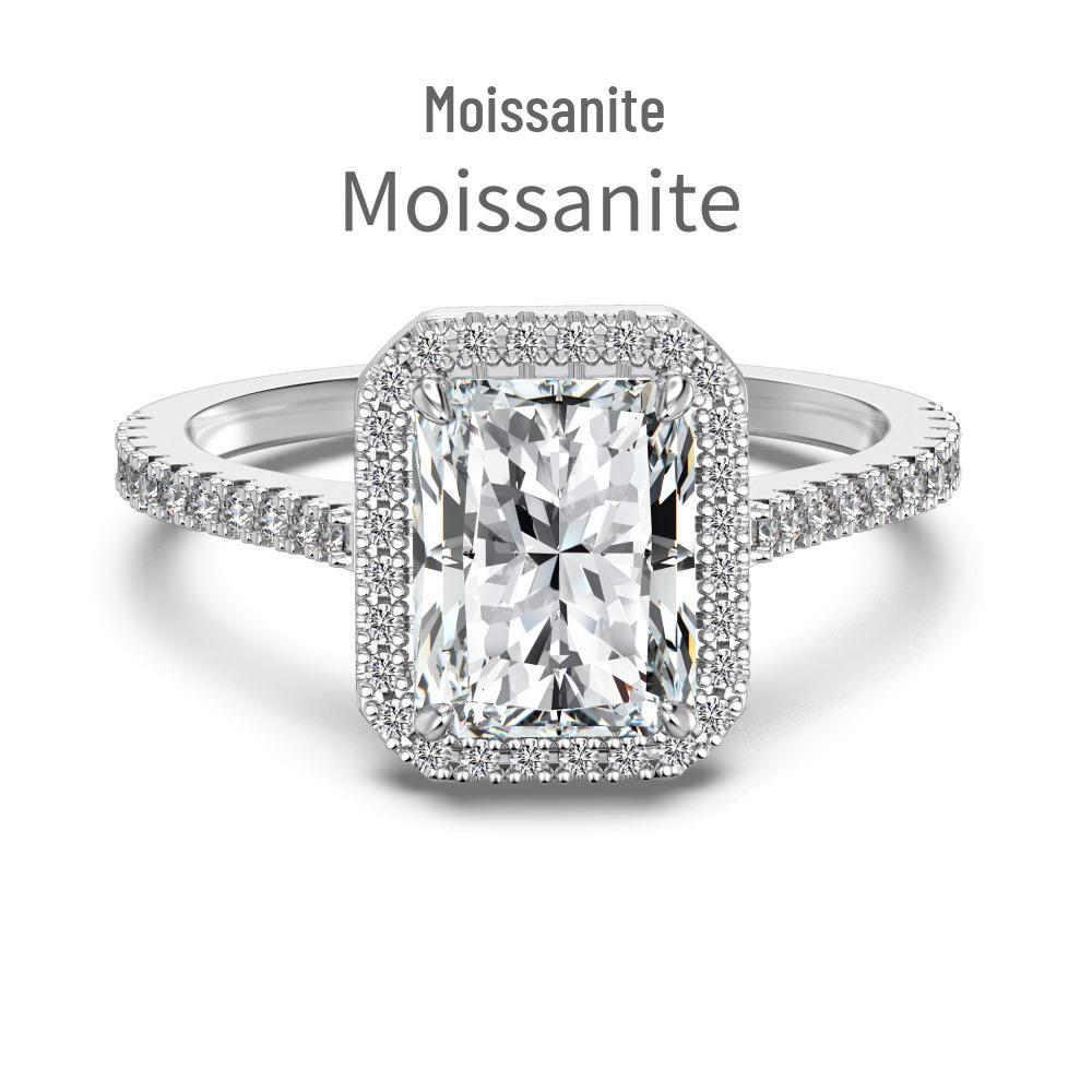Stilvoller S925 Sterling Silber Ring für Mädchen - Leichter Luxus, Super Glänzend, Modern für den täglichen Gebrauch