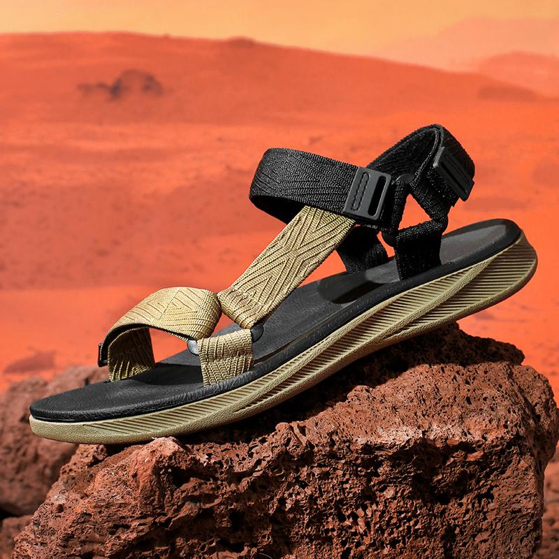 Summer Mens Casual Breathable Black Sandals Non-slip Flip Flops High Quality Outdoor Beach Slippers Water Shoes