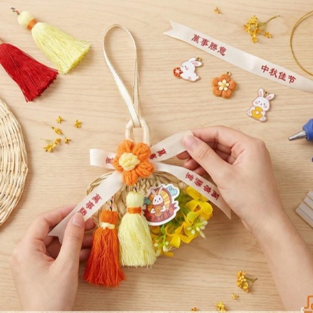 Handmade Flower Tassel Hanging Material Kit Mid-Autumn Festival Decor Holiday Gift