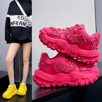 Women's High Quality Sneakers Fashion Versatile Shopping and Leisure Shoes Thick Soled Height Increasing Sports Running Shoes