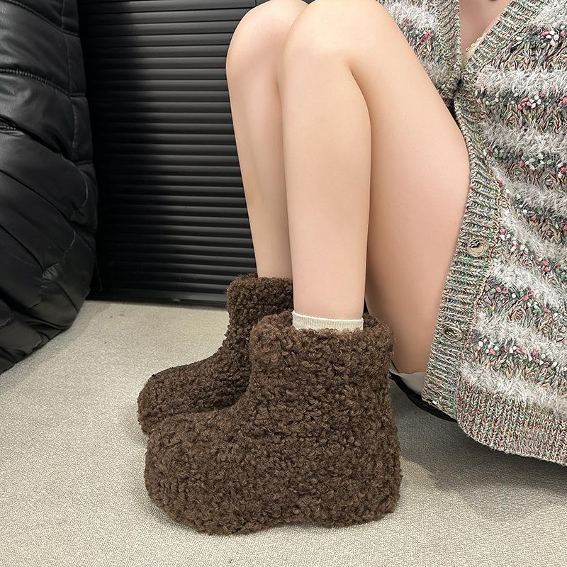 Women's Soft Elastic Winter Warm Cold Padded Snow Boots Thick Bottom Non-slip Wear Outdoor Leisure Sports Plush Cotton Boots