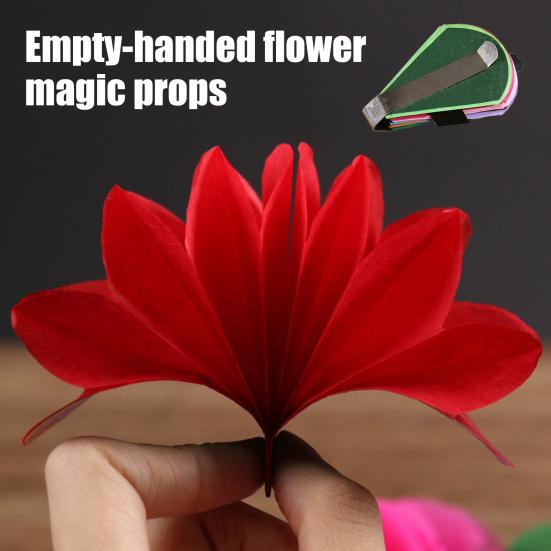 9Pcs Magic Stage Trick Props for Flower Magician Toy Set Colorful