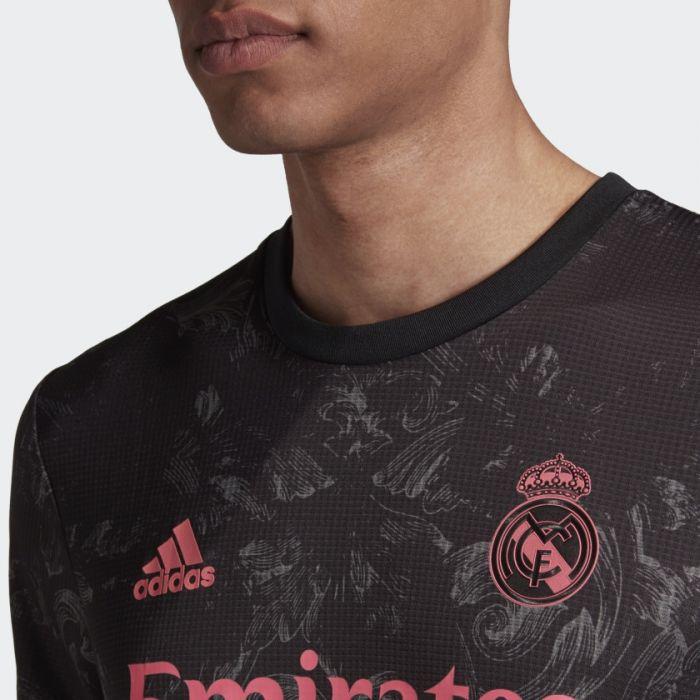 Adidas Real Madrid Third Authentic Shirt 20/21 Jersey Black Women Streetwear GE0932