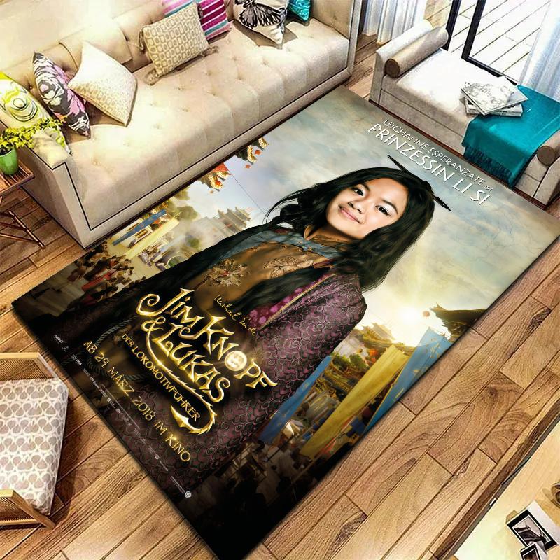 Jim Knopf Carpet Rug for Living Room Bedroom Home Sofa Decoration,Kids play Nonslip Floor Mat