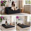 Folding Sofa Bed Black 120 x 60 x 49 cm Fabric