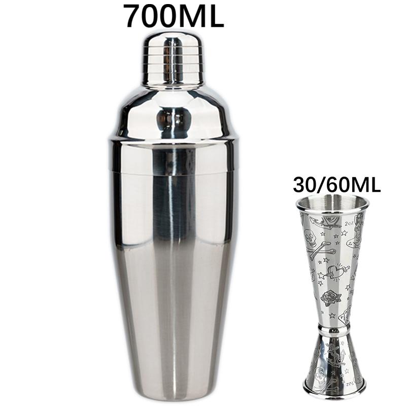 New Cocktail Shaker Professional Stainless Steel Bartender Wine Cup Cocktail Mixer Martini Cocktail Shaker Bar Set