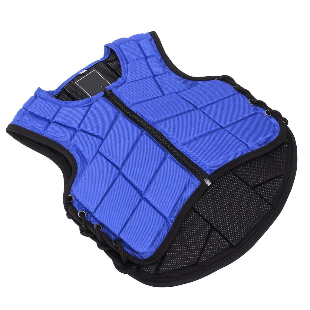 Kids Equestrian Vest Foam Padded Horse Riding Protective Gr Body Protector Blue