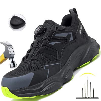 Mens Safety Shoes With Steel Toe Cap Anti-Puncture Work Shoes Non-Slip Outsole & Breathable Design Breathable Protective Boots